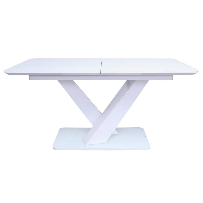 Rafael Dining Table Ext - White Gloss 1600/2000 (Nett)
