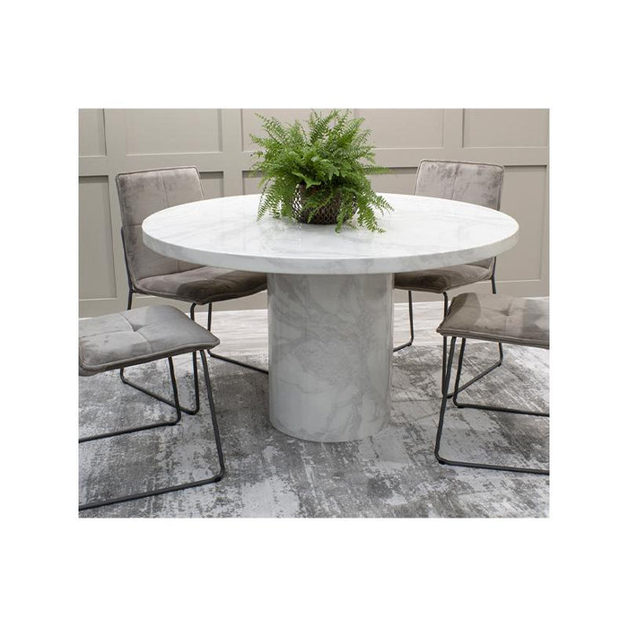 Carra Dining Table Round - Bone White 1300