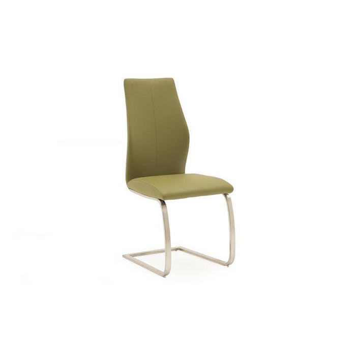 Irma Dining Chair - Brushed Steel Olive (2/Box)