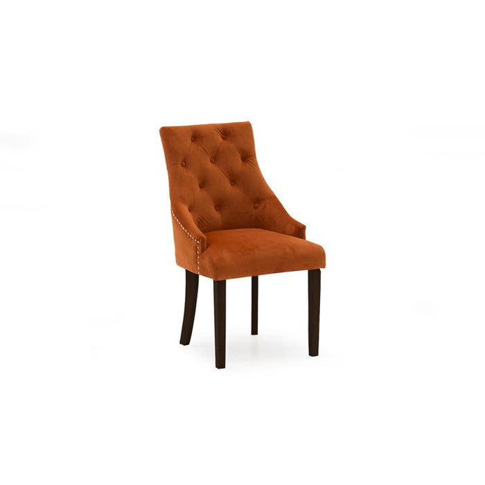 Hobbs Dining Chair - Velvet Pumpkin Wenge Leg (2/Box)