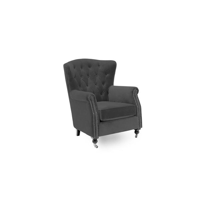 Darby Wingback Chair - Grey