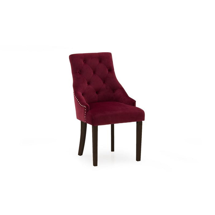 Hobbs Dining Chair - Velvet Crimson Wenge Leg (2/Box)