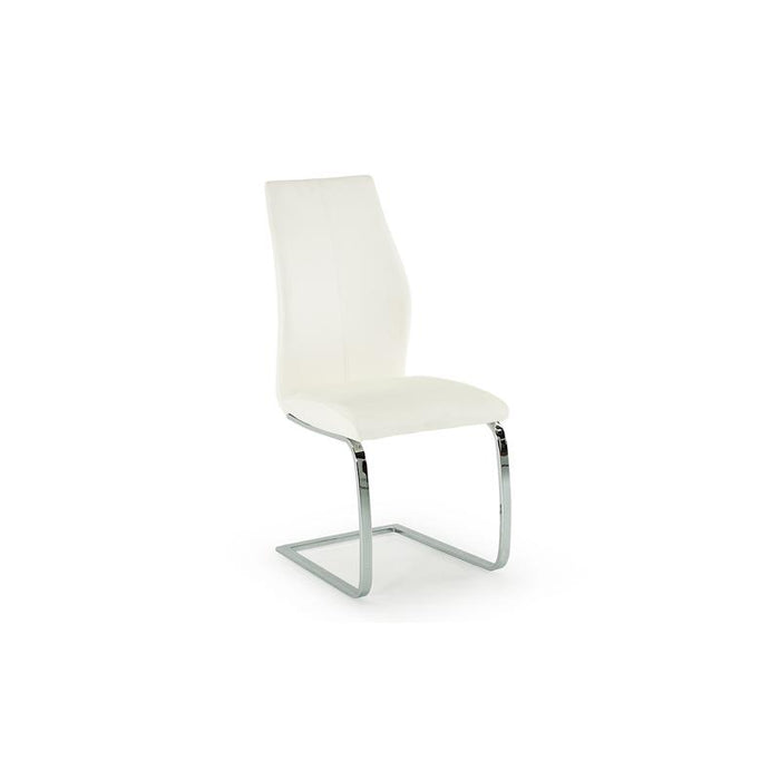 Elis Dining Chair - Chrome Leg White (2/Box)