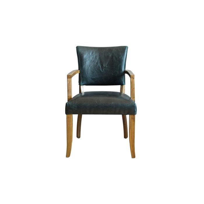 Duke Arm Chair Leather - Ink Blue