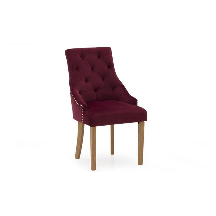 Hobbs Dining Chair - Velvet Crimson (2/Box)