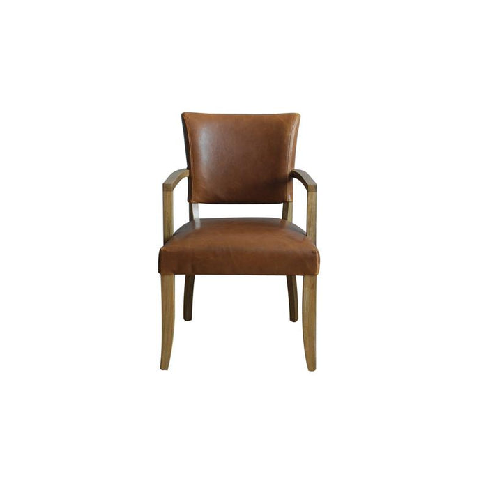 Duke Arm Chair Leather - Tan Brown