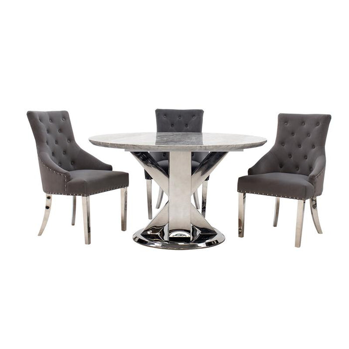 Tremmen Round Dining Table - Milan Grey 1300
