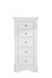 Picture of Mabel 5 Drawer Tall Narrow Chest (White)