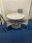 Picture of Ellie Round Dining Table (Grey Marble Effect) + 4 Savannah Chairs