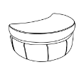 Picture of Nimbus Half Moon Footstool 